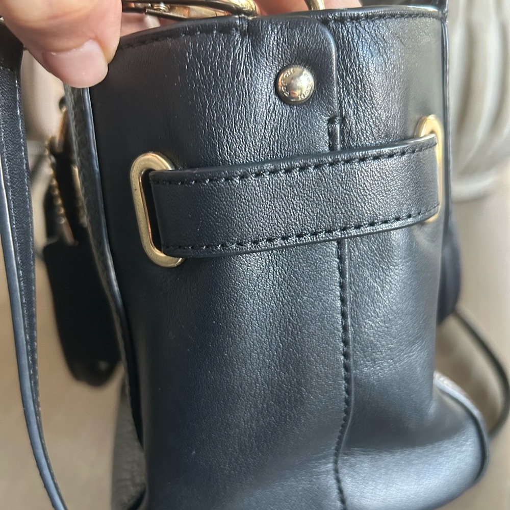 Coach Black Leather Satchel - Picture 3 of 10